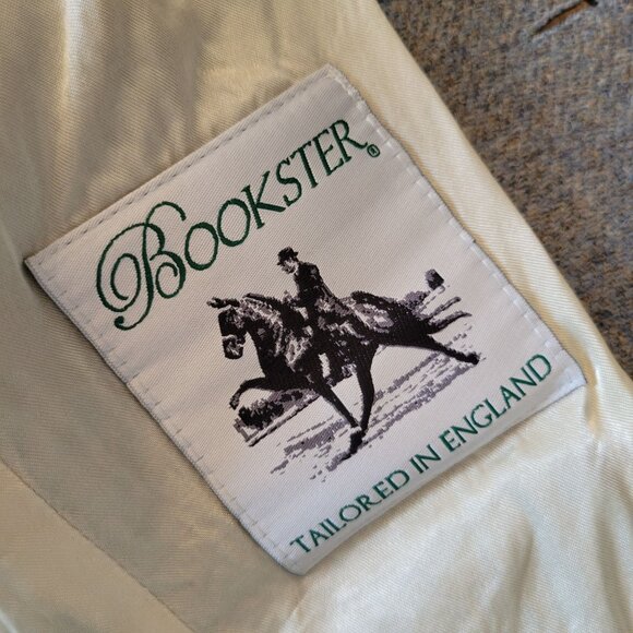 Harris Tweed Tailored Jacket Bookster Wool Gray England Classic Blazer Sport Coa - Picture 3 of 13